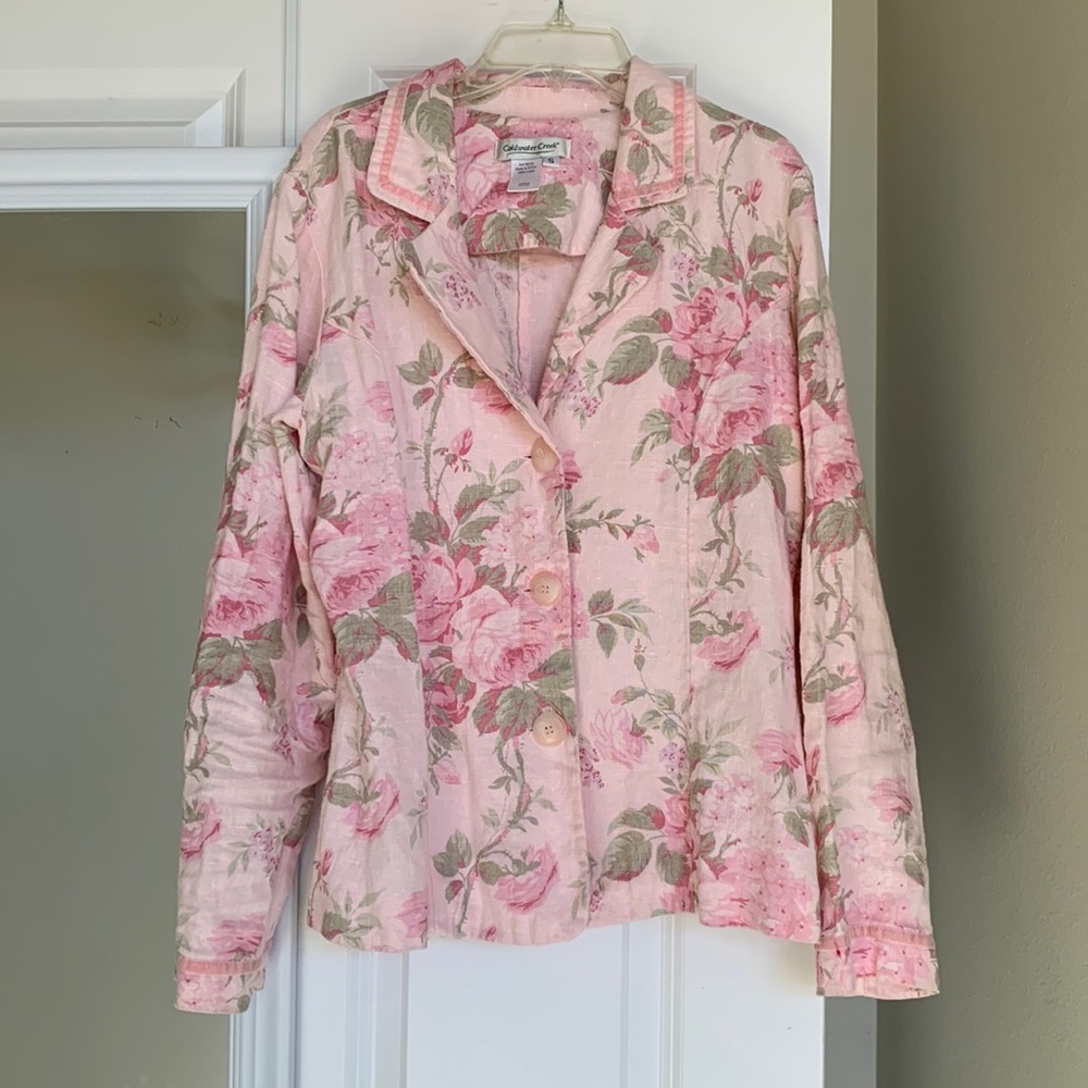 Coldwater Creek linen blazer